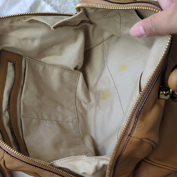 Chloe Tan Leather Satchel with Gold Hardware - Picture 9 of 17